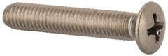 Value Collection - M5x0.80 Metric Coarse, 30mm OAL Phillips Drive Machine Screw - Oval Head, Grade 18-8 & A2 Stainless Steel, Uncoated, Without Washer - USA Tool & Supply