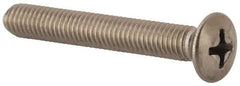 Value Collection - M5x0.80 Metric Coarse, 35mm OAL Phillips Drive Machine Screw - Oval Head, Grade 18-8 & A2 Stainless Steel, Uncoated, Without Washer - USA Tool & Supply