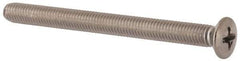 Value Collection - M5x0.80 Metric Coarse, 60mm OAL Phillips Drive Machine Screw - Oval Head, Grade 18-8 & A2 Stainless Steel, Uncoated, Without Washer - USA Tool & Supply