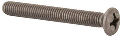 Value Collection - M6x1.00 Metric Coarse, 50mm OAL Phillips Drive Machine Screw - Oval Head, Grade 18-8 & A2 Stainless Steel, Uncoated, Without Washer - USA Tool & Supply