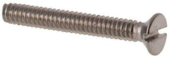 Value Collection - M1.6x0.35 Metric Coarse, 12mm OAL Slotted Drive Machine Screw - Flat Head, Grade 316 & A4 Stainless Steel, Uncoated, Without Washer - USA Tool & Supply