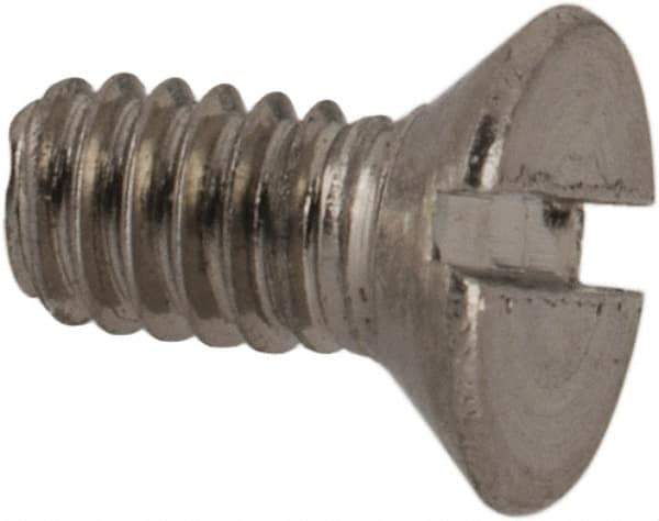 Value Collection - M2x0.40 Metric Coarse, 4mm OAL Slotted Drive Machine Screw - Flat Head, Grade 316 & A4 Stainless Steel, Uncoated, Without Washer - USA Tool & Supply