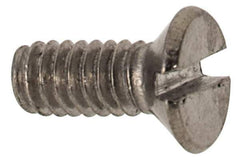 Value Collection - M2x0.40 Metric Coarse, 5mm OAL Slotted Drive Machine Screw - Flat Head, Grade 316 & A4 Stainless Steel, Uncoated, Without Washer - USA Tool & Supply