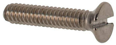 Value Collection - M2x0.40 Metric Coarse, 10mm OAL Slotted Drive Machine Screw - Flat Head, Grade 316 & A4 Stainless Steel, Uncoated, Without Washer - USA Tool & Supply