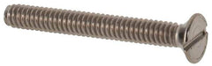 Value Collection - M2x0.40 Metric Coarse, 16mm OAL Slotted Drive Machine Screw - Flat Head, Grade 316 & A4 Stainless Steel, Uncoated, Without Washer - USA Tool & Supply