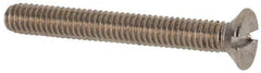 Value Collection - M2.5x0.45 Metric Coarse, 20mm OAL Slotted Drive Machine Screw - Flat Head, Grade 316 & A4 Stainless Steel, Uncoated, Without Washer - USA Tool & Supply