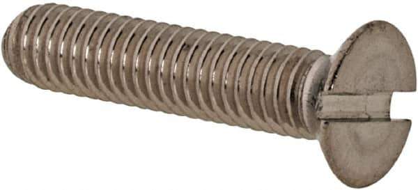 Value Collection - M3x0.50 Metric Coarse, 14mm OAL Slotted Drive Machine Screw - Flat Head, Grade 316 & A4 Stainless Steel, Uncoated, Without Washer - USA Tool & Supply