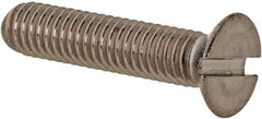 Value Collection - M3x0.50 Metric Coarse, 14mm OAL Slotted Drive Machine Screw - Flat Head, Grade 316 & A4 Stainless Steel, Uncoated, Without Washer - USA Tool & Supply