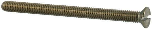 Value Collection - M3x0.50 Metric Coarse, 40mm OAL Slotted Drive Machine Screw - Flat Head, Grade 316 & A4 Stainless Steel, Uncoated, Without Washer - USA Tool & Supply