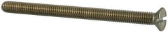 Value Collection - M3x0.50 Metric Coarse, 40mm OAL Slotted Drive Machine Screw - Flat Head, Grade 316 & A4 Stainless Steel, Uncoated, Without Washer - USA Tool & Supply