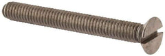 Value Collection - M4x0.70 Metric Coarse, 35mm OAL Slotted Drive Machine Screw - Flat Head, Grade 316 & A4 Stainless Steel, Uncoated, Without Washer - USA Tool & Supply