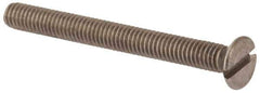 Value Collection - M4x0.70 Metric Coarse, 40mm OAL Slotted Drive Machine Screw - Flat Head, Grade 316 & A4 Stainless Steel, Uncoated, Without Washer - USA Tool & Supply