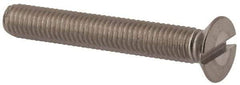 Value Collection - M5x0.80 Metric Coarse, 35mm OAL Slotted Drive Machine Screw - Flat Head, Grade 316 & A4 Stainless Steel, Uncoated, Without Washer - USA Tool & Supply