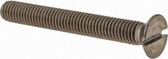 Value Collection - M5x0.80 Metric Coarse, 40mm OAL Slotted Drive Machine Screw - Flat Head, Grade 316 & A4 Stainless Steel, Uncoated, Without Washer - USA Tool & Supply