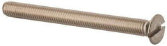 Value Collection - M5x0.80 Metric Coarse, 55mm OAL Slotted Drive Machine Screw - Flat Head, Grade 316 & A4 Stainless Steel, Uncoated, Without Washer - USA Tool & Supply