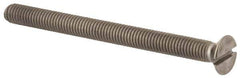 Value Collection - M5x0.80, 60mm OAL Slotted Drive Machine Screw - Flat Head, Grade 316 & A4 Stainless Steel, Uncoated, Without Washer - USA Tool & Supply