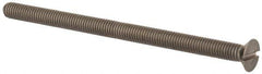 Value Collection - M5x0.80 Metric Coarse, 80mm OAL Slotted Drive Machine Screw - Flat Head, Grade 316 & A4 Stainless Steel, Uncoated, Without Washer - USA Tool & Supply