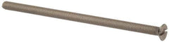 Value Collection - M5x0.80 Metric Coarse, 100mm OAL Slotted Drive Machine Screw - Flat Head, Grade 316 & A4 Stainless Steel, Uncoated, Without Washer - USA Tool & Supply