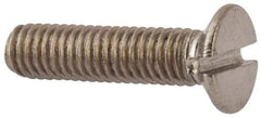 Value Collection - M6x1.00 Metric Coarse, 25mm OAL Slotted Drive Machine Screw - Flat Head, Grade 316 & A4 Stainless Steel, Uncoated, Without Washer - USA Tool & Supply
