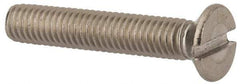 Value Collection - M6x1.00 Metric Coarse, 35mm OAL Slotted Drive Machine Screw - Flat Head, Grade 316 & A4 Stainless Steel, Uncoated, Without Washer - USA Tool & Supply