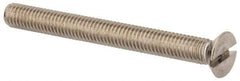Value Collection - M6x1.00 Metric Coarse, 60mm OAL Slotted Drive Machine Screw - Flat Head, Grade 316 & A4 Stainless Steel, Uncoated, Without Washer - USA Tool & Supply