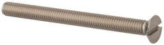 Value Collection - M6x1.00 Metric Coarse, 70mm OAL Slotted Drive Machine Screw - Flat Head, Grade 316 & A4 Stainless Steel, Uncoated, Without Washer - USA Tool & Supply