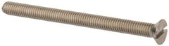 Value Collection - M6x1.00 Metric Coarse, 75mm OAL Slotted Drive Machine Screw - Flat Head, Grade 316 & A4 Stainless Steel, Uncoated, Without Washer - USA Tool & Supply