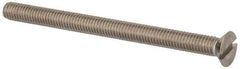 Value Collection - M6x1.00 Metric Coarse, 80mm OAL Slotted Drive Machine Screw - Flat Head, Grade 316 & A4 Stainless Steel, Uncoated, Without Washer - USA Tool & Supply