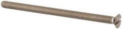 Value Collection - M6x1.00 Metric Coarse, 100mm OAL Slotted Drive Machine Screw - Flat Head, Grade 316 & A4 Stainless Steel, Uncoated, Without Washer - USA Tool & Supply