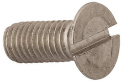 Value Collection - M8x1.25 Metric Coarse, 20mm OAL Slotted Drive Machine Screw - Flat Head, Grade 316 & A4 Stainless Steel, Uncoated, Without Washer - USA Tool & Supply