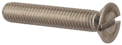 Value Collection - M8x1.25 Metric Coarse, 45mm OAL Slotted Drive Machine Screw - Flat Head, Grade 316 & A4 Stainless Steel, Uncoated, Without Washer - USA Tool & Supply