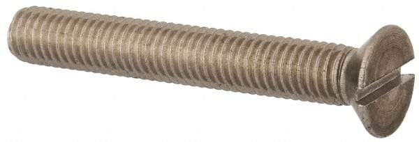 Value Collection - M8x1.25, 55mm OAL Slotted Drive Machine Screw - Flat Head, Grade 316 & A4 Stainless Steel, Uncoated, Without Washer - USA Tool & Supply