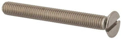 Value Collection - M8x1.25 Metric Coarse, 70mm OAL Slotted Drive Machine Screw - Flat Head, Grade 316 & A4 Stainless Steel, Uncoated, Without Washer - USA Tool & Supply