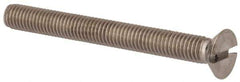 Value Collection - M8x1.25 Metric Coarse, 75mm OAL Slotted Drive Machine Screw - Flat Head, Grade 316 & A4 Stainless Steel, Uncoated, Without Washer - USA Tool & Supply