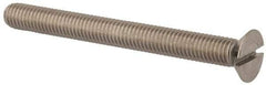 Value Collection - M8x1.25 Metric Coarse, 80mm OAL Slotted Drive Machine Screw - Flat Head, Grade 316 & A4 Stainless Steel, Uncoated, Without Washer - USA Tool & Supply