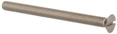 Value Collection - M8x1.25 Metric Coarse, 100mm OAL Slotted Drive Machine Screw - Flat Head, Grade 316 & A4 Stainless Steel, Uncoated, Without Washer - USA Tool & Supply