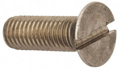 Value Collection - M10x1.50 Metric Coarse, 30mm OAL Slotted Drive Machine Screw - Flat Head, Grade 316 & A4 Stainless Steel, Uncoated, Without Washer - USA Tool & Supply