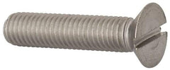 Value Collection - M10x1.50 Metric Coarse, 45mm OAL Slotted Drive Machine Screw - Flat Head, Grade 316 & A4 Stainless Steel, Uncoated, Without Washer - USA Tool & Supply