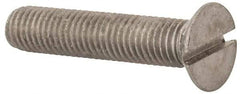 Value Collection - M10x1.50 Metric Coarse, 50mm OAL Slotted Drive Machine Screw - Flat Head, Grade 316 & A4 Stainless Steel, Uncoated, Without Washer - USA Tool & Supply