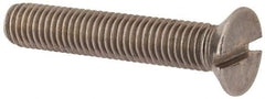 Value Collection - M10x1.50 Metric Coarse, 55mm OAL Slotted Drive Machine Screw - Flat Head, Grade 316 & A4 Stainless Steel, Uncoated, Without Washer - USA Tool & Supply