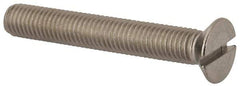 Value Collection - M10x1.50, 70mm OAL Slotted Drive Machine Screw - Flat Head, Grade 316 & A4 Stainless Steel, Uncoated, Without Washer - USA Tool & Supply
