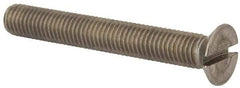 Value Collection - M10x1.50 Metric Coarse, 75mm OAL Slotted Drive Machine Screw - Flat Head, Grade 316 & A4 Stainless Steel, Uncoated, Without Washer - USA Tool & Supply