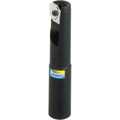 Iscar - 2" Cut Diam, 0.622" Max Depth of Cut, 1-1/4" Shank Diam, 6" OAL, Indexable Square Shoulder End Mill - Cylindrical Shank, 90° Lead Angle, Through Coolant, Series Helialu - USA Tool & Supply