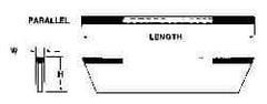 Made in USA - 3/16 Inch Wide x 1-1/8 Inch High x 6-1/2 Inch Long, Parallel Blade, Cutoff Blade - Micrograin Grade, TiN Coated - Exact Industrial Supply