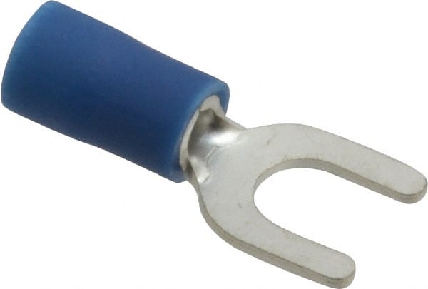 Ideal - #10 Stud, 16 to 14 AWG Compatible, Partially Insulated, Crimp Connection, Standard Fork Terminal - USA Tool & Supply