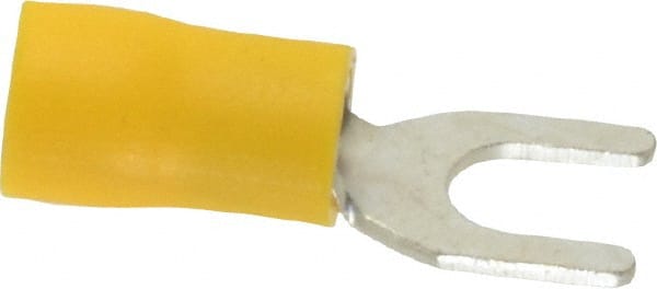Ideal - #10 Stud, 12 to 10 AWG Compatible, Partially Insulated, Crimp Connection, Standard Fork Terminal - USA Tool & Supply