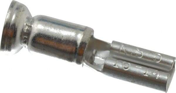 Ideal - 16 to 14 AWG, Noninsulated, Female Wire Disconnect - Silver, cUL Listed, RoHS Compliant, UL Listed - USA Tool & Supply