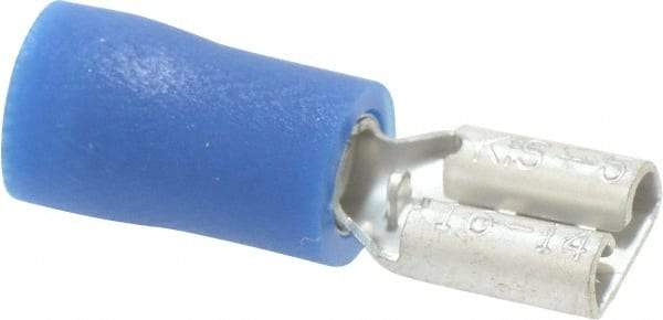 Ideal - 16 to 14 AWG, Vinyl, Fully Insulated, Female Wire Disconnect - Blue, cUL Listed, RoHS Compliant, UL Listed - USA Tool & Supply