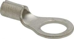 Ideal - 22-18 AWG Noninsulated Crimp Connection Circular Ring Terminal - #10 Stud, 0.622" OAL x 0.315" Wide, Tin Plated Brass Contact - USA Tool & Supply