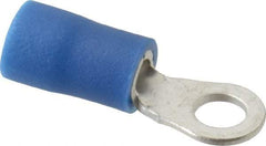 Ideal - 16-14 AWG Partially Insulated Crimp Connection Circular Ring Terminal - #6 Stud, 0.764" OAL x 0.394" Wide, Tin Plated Brass Contact - USA Tool & Supply